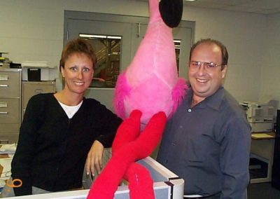 Bill and Val and Pink Flamingo
